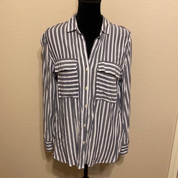 GAP Tops - GAP Long Sleeve Striped Button Down Shirt